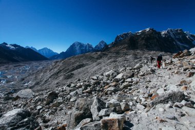 Şaşırtıcı Dağları Himalayalar - Nepal üzerinde.