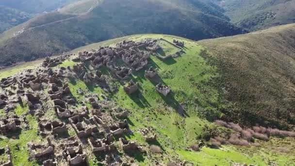 Verlassenes Dorf Sazak Karaburun Izmir Truthahn — Stockvideo