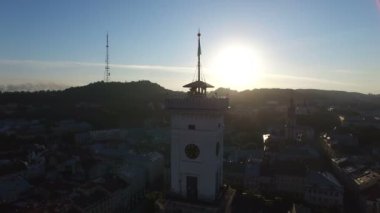 Eski Belediye Binası Lviv çevresinde hava uçuş.