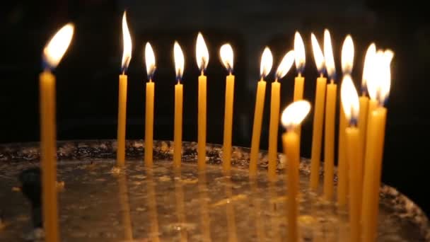 Κεριά Στην Εκκλησία — Αρχείο Βίντεο