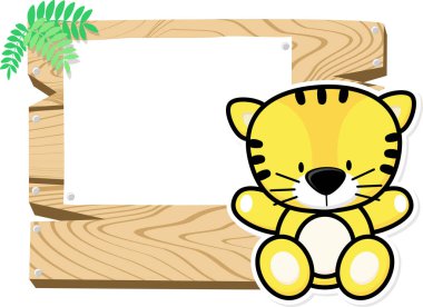 sevimli küçük Kaplan ve işareti yönetim kurulu