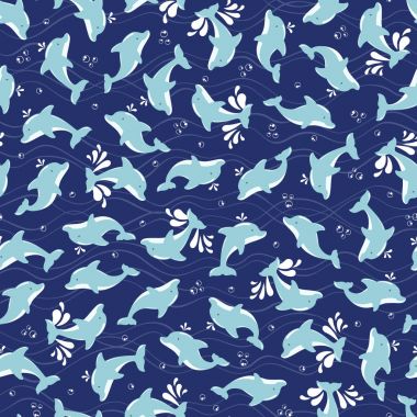 sevimli yunuslar desen