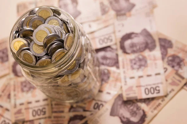 Fundo dinheiro mexicano — Fotografia de Stock