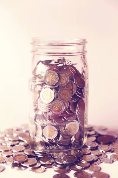 Savings jar with pesos — Stock Photo, Image