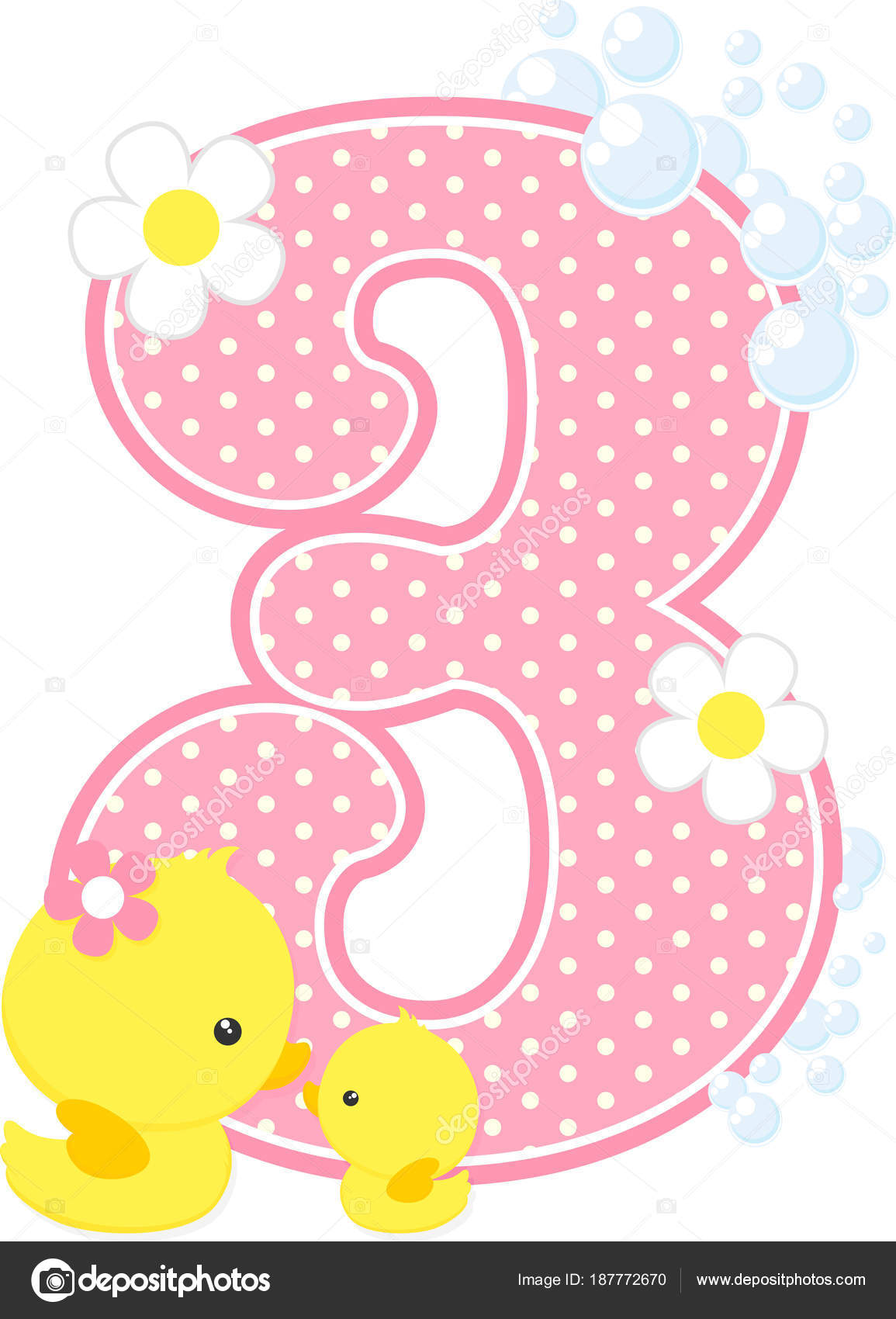 Number Bubbles Cute Rubber Duck Isolated White Can Used Baby Stock Vector  Image by ©hayaship #187772670