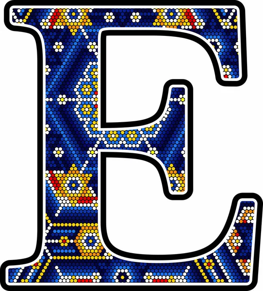 Lettre Majuscule Initiale Avec Des Points Colorés Design Abstrait Inspiré — Image vectorielle