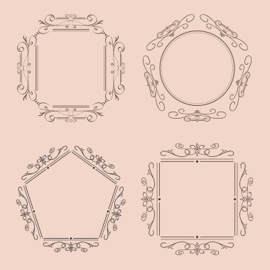 Süsler ve çerçeveler. Vintage öğeler