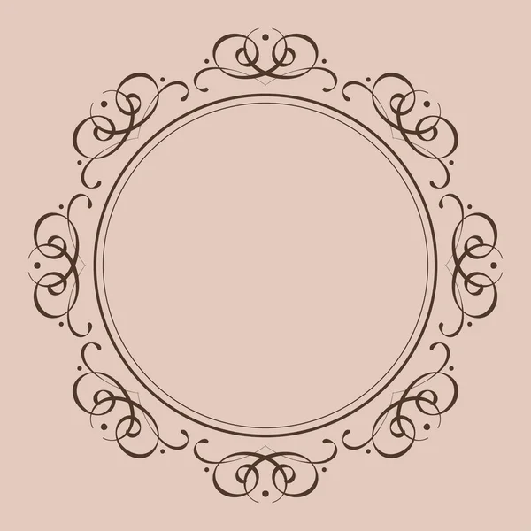 Ronde vintage frame. Decoratieve sieraad — Stockvector