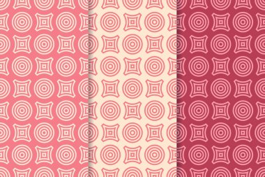 Geometrik yuvarlak şekil seamless modeli. Daireler ve rhombus