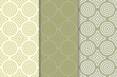 Geometrik yuvarlak şekil seamless modeli. Daireler ve rhombus