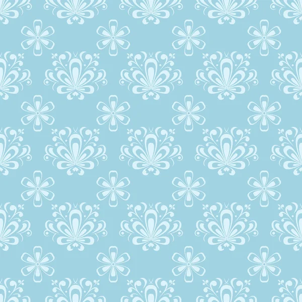 Çiçek seamless modeli. Mavi ve beyaz süsleme