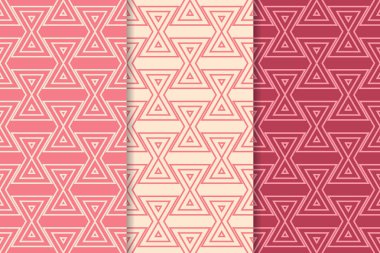 Geometrik arka plan kırmızı üçgen seamless modeli