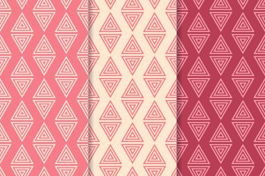 Geometrik arka plan kırmızı üçgen seamless modeli