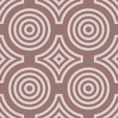 Geometrik yuvarlak şekil seamless modeli. Daireler ve rhombus