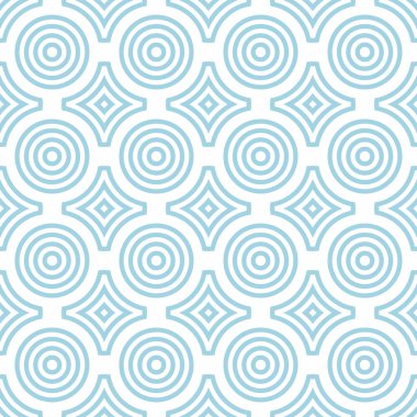 Geometrik yuvarlak şekil seamless modeli. Daireler ve rhombus