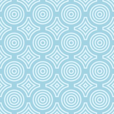 Geometrik yuvarlak şekil seamless modeli. Daireler ve rhombus