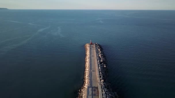 港桟橋の空中撮影 — ストック動画