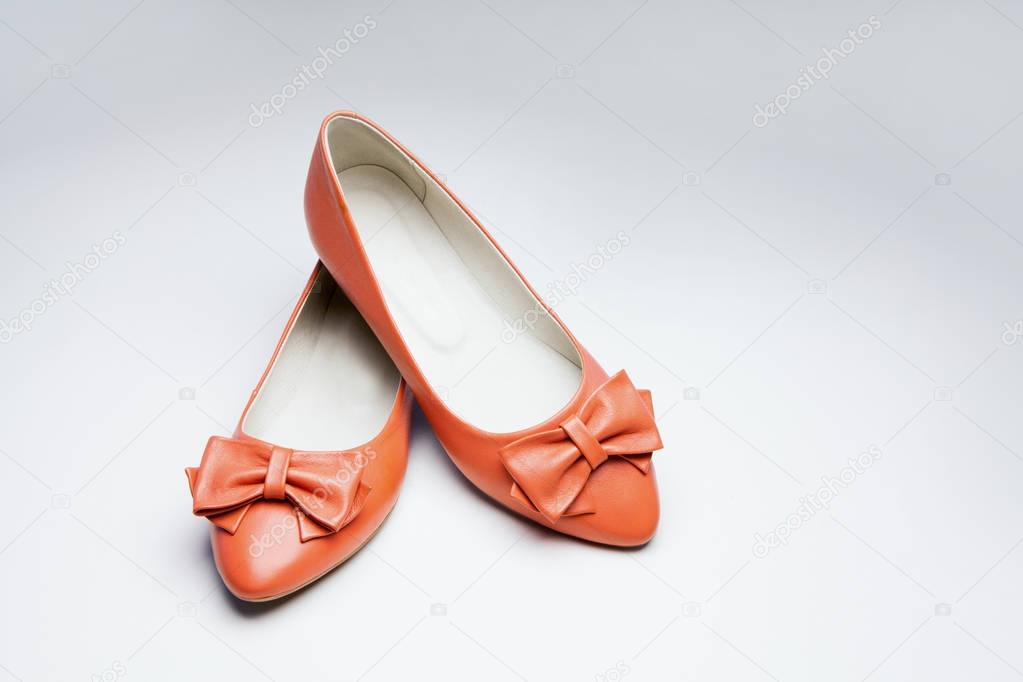 woman leather shoe