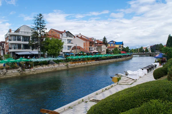 Fiume Drin nero, Struga — Foto Stock