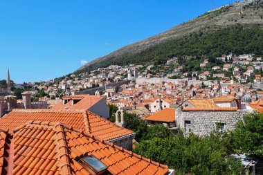 Çatıları ve duvarlar Dubrovnik, Hırvatistan