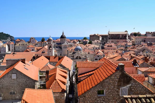 Střechy z Dubrovníku, Chorvatsko — Stock fotografie