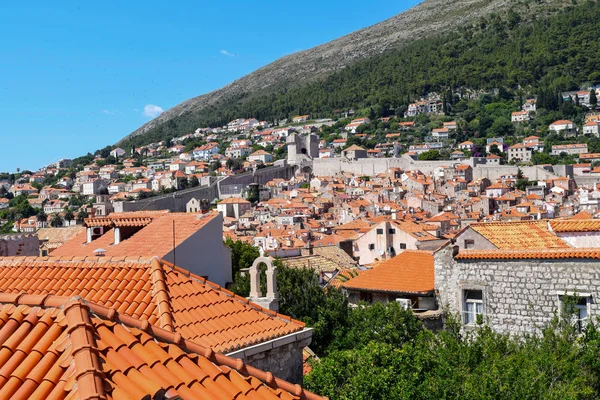 Střechy z Dubrovníku, Chorvatsko — Stock fotografie