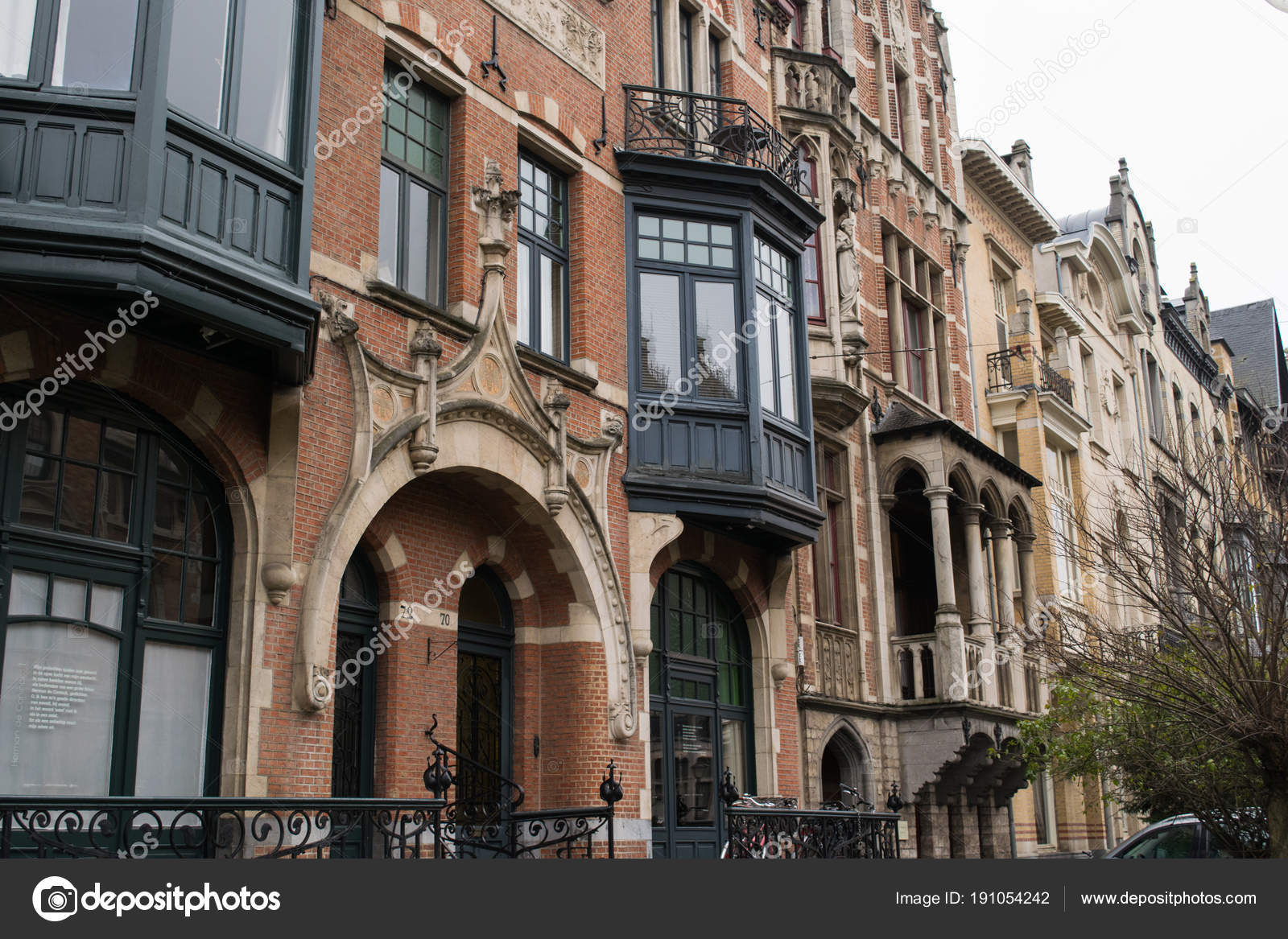 Antwerp Belgium March 2017 Art Nouveau Houses Zurenborg Antwerp Belgium March 2017 Art Nouveau Houses Zurenborg