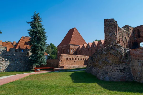 Ściany Ruiny Zamku Średniowiecznego Torunia Stare Miasto Toruń Polska — Zdjęcie stockowe