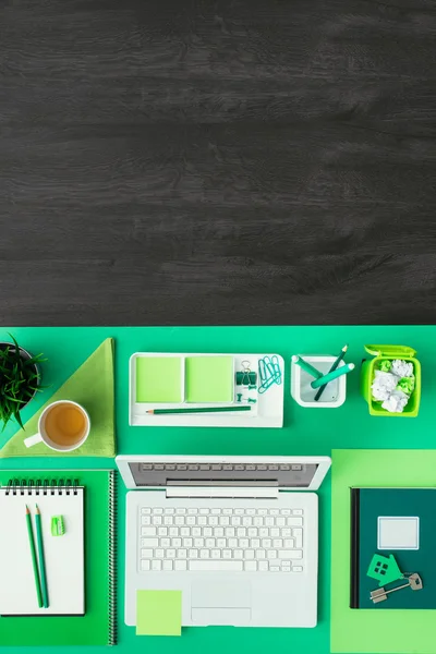 Green eco-friendly desktop — Stock Photo, Image