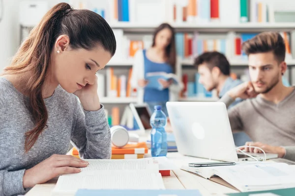 College students studying together — Stock Photo, Image