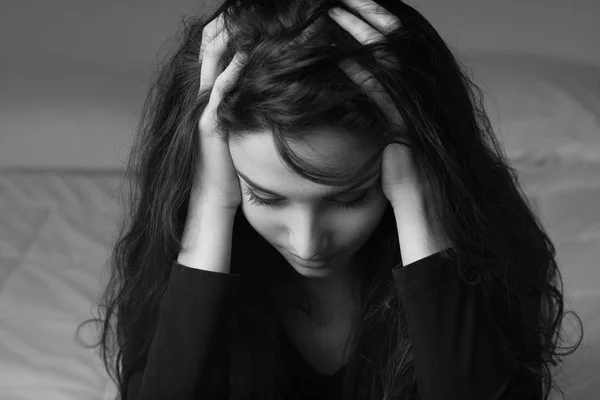 Depressives Frauenporträt — Stockfoto