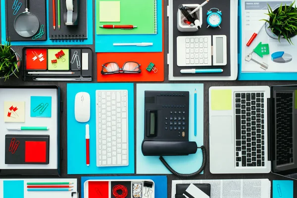 Full tidy business desktop — Stock Photo, Image