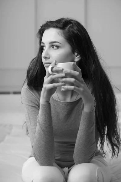 Nő, hogy a kávé — Stock Fotó