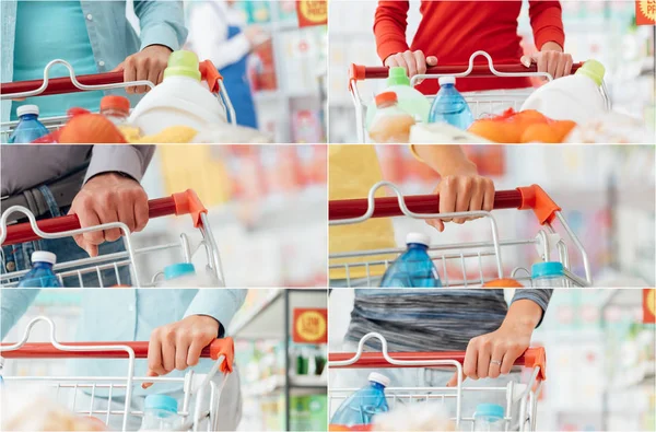 Menschen beim Einkaufen im Supermarkt — Stockfoto