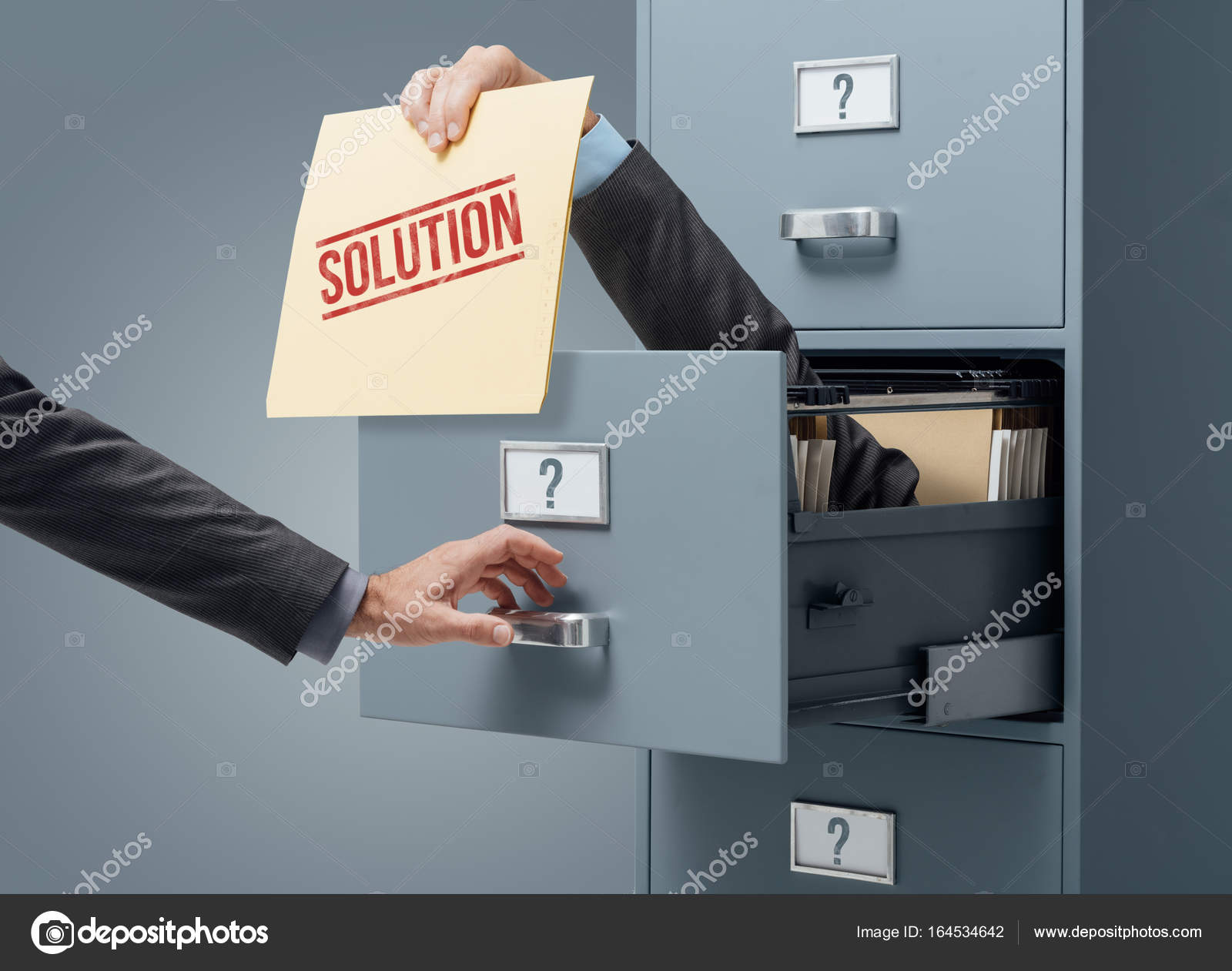 Businessman Inside Filing Cabinet Stock Photo C Stokkete 164534642