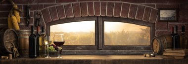  rustic countryside wine cellar clipart