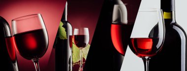kırmızı şarap şişeleri ile banner