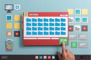 Virüsten koruma yazılım dosyalarını tarama 