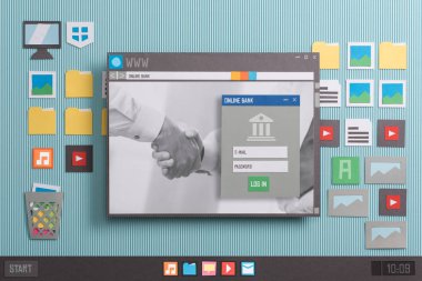 Online Bankacılık kullanıcı hesabı oturum açma 