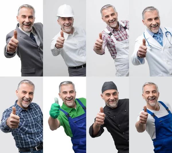 Collage of professional workers portraits — Stock Photo, Image