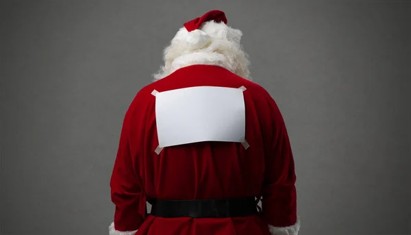 Santa claus met leeg teken — Stockfoto