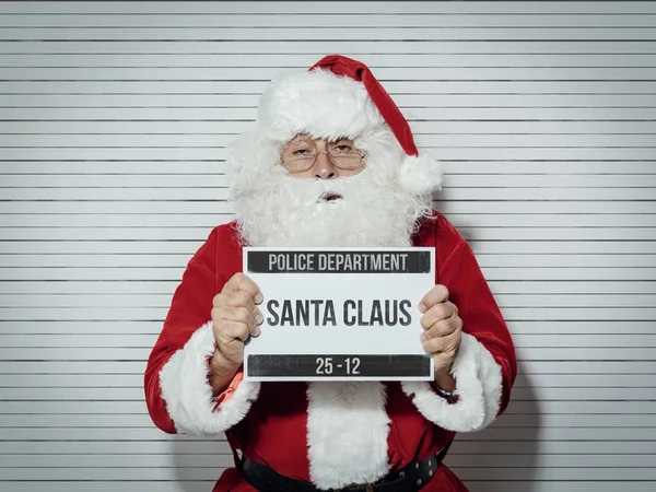 Babbo Natale arrestato la vigilia di Natale — Foto Stock