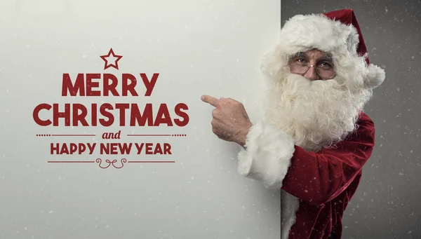 Santa Claus vám přeje Veselé Vánoce — Stock fotografie