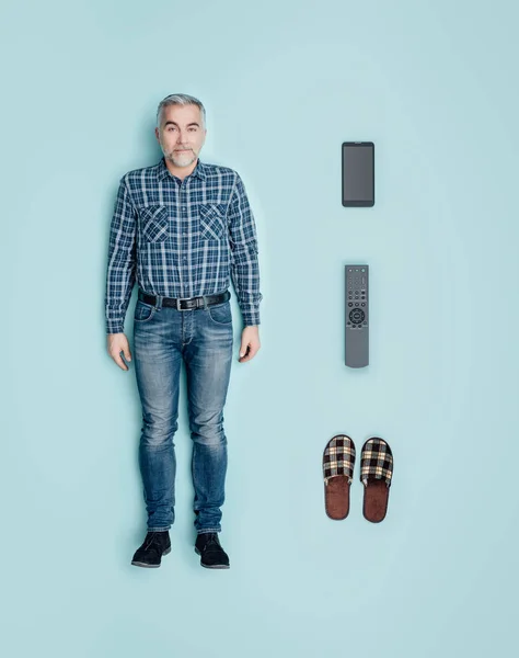 Muñeca Masculina Realista Con Accesorios Ocio Relax Smartphone Control Remoto — Foto de Stock