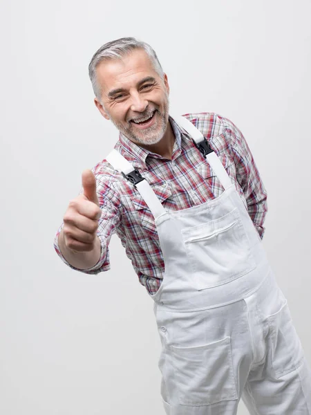 Smiling professional painter — Stock Photo, Image