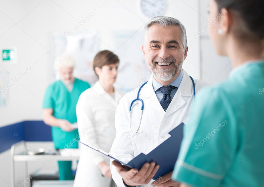 professional doctor and medical staff at hospital