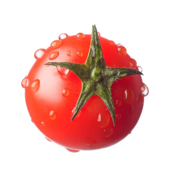 Červená čerstvé šťavnaté rajče — Stock fotografie