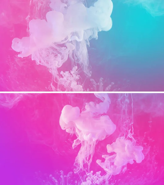 Renkli bir sıvı içine boya dökmek — Stok fotoğraf