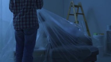 Adam boyama duvarları sonra rahatlatıcı
