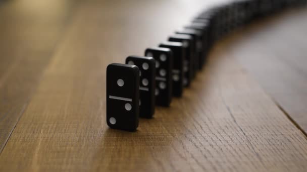 Stopping domino effect — Stock Video